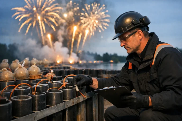 Bewertung eines zertifizierten Pyrotechnik-Dienstleisters